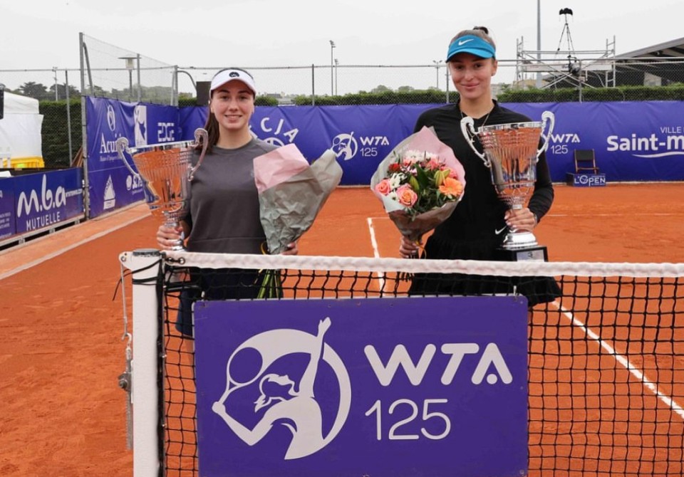 Амина Аншба и Анастасия Детюк стали чемпионками парного турнира WTA 125 в Сен-Мало
