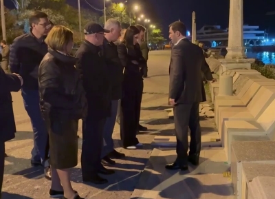 Бадра Гунба и Сергей Кириенко осмотрели ход реконструкции набережной Сухума