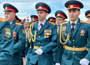 В Сухуме состоялось торжественное прохождение парадных расчетов, посвященное 78-летию Победы в Великой Отечественной войне
