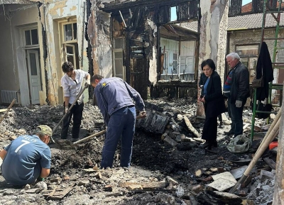 В сгоревшем здании Союза художников обнаружили несколько работ из фонда Национальной картинной галереи   