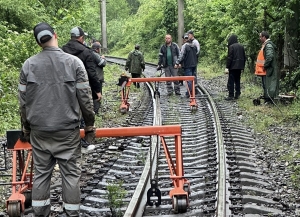 Произведена перекладка рельсовых путей в районе станции Мюссера