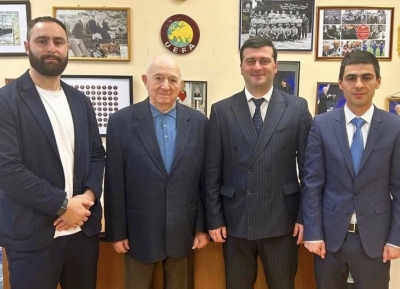 Глава Госкомспорта Абхазии встретился с олимпийским чемпионом Никитой Симоняном