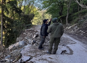 МЧС Абхазии провело взрывные работы в районе озера Рица