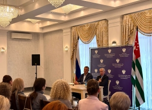 Встреча Андрея Климова с российскими соотечественниками прошла в Сухуме