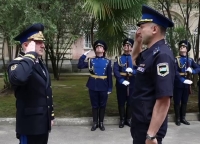 Начальник ГСО Дмитрий Дбар провел смотр роты почетного караула